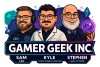 Animated logo of Sam Kyle and Stephen from Gamer Geek Inc
